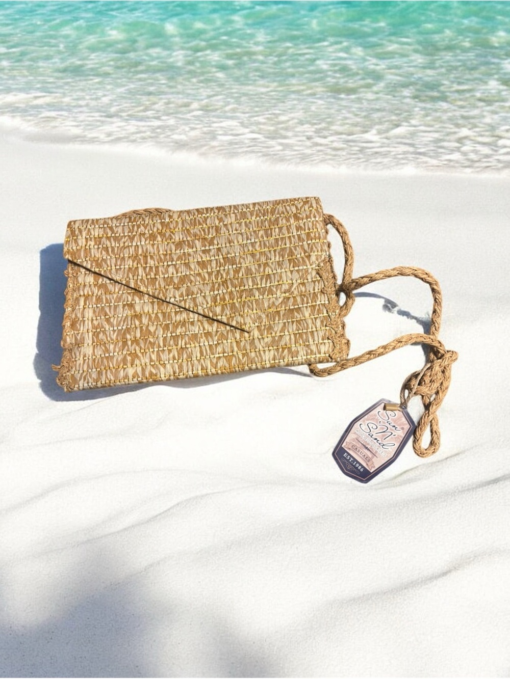 Woven Straw Crossbody Bag in Natural - Beach-Ready Style